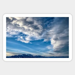 Cloudy Sky Over the Flatiron Mountains Sticker